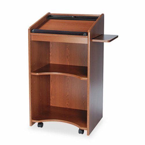 Safco Executive Mobile Lectern, 25-1/4w x 19-3/4d x 46h, Medium Oak (SAF8918MO)