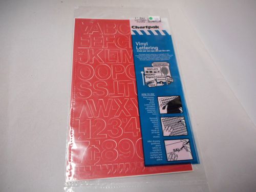 Chartpak Vinyl Letters 1&#034;- One  Pack # 01032 (NEW) Red