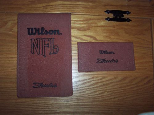2 PIECE SHULAS NOTEBOOK &amp; CHECKBOOK MADE OF FOOTBALL LEATHER (NEW) RARE