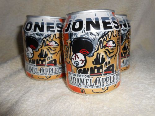 UNopened LIMITED Halloween Jones Soda Caramel Apple 8 oz Zombie aluminum 4 cans