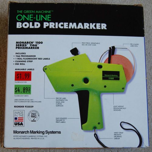 Monarch One-Line Bold Pricemarker - The Green Machine Model# 1166