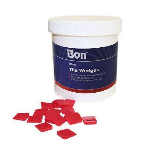 Bon 87-214 1-1/8-Inch by 15/16-Inch Bucket of Super Tile Wedges, 75-Pieces New