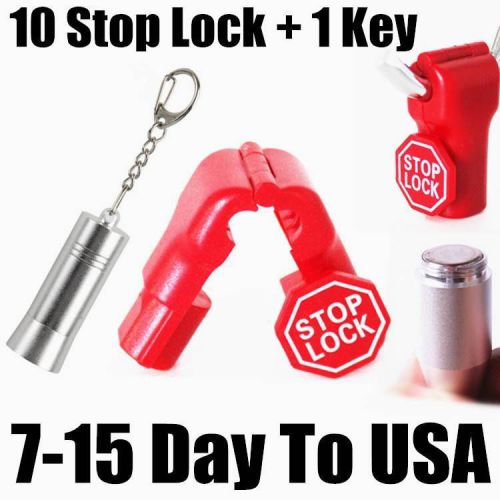 10x Stop Lock Stem Hook Retail Accessories Security Display +Magnetic Detacher