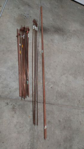 (45) copper plated grounding rod lot sizes PICK UP ONLY satellite electrical