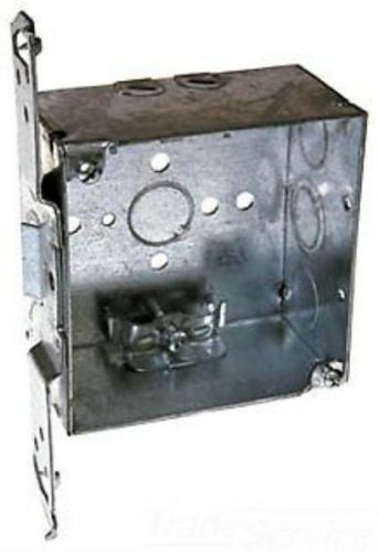 (12) hubbell 8240 raco 4 inch electric switch square steel box 2 1/8 inch deep for sale