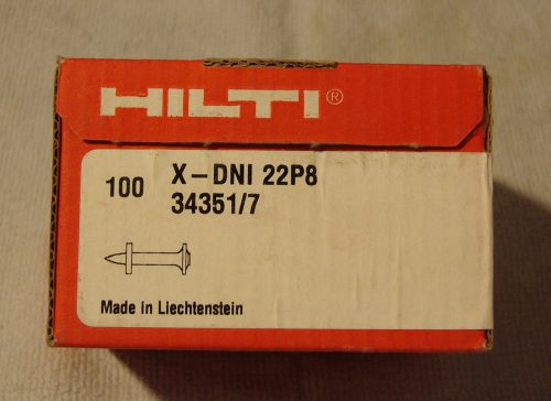 Hilti 100X - DNI 22P8 13/16&#034; Pins New in sealed box (100)