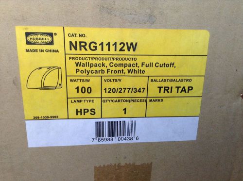 Hubbell NRG1112W White Wallpack 100 watt exterior light