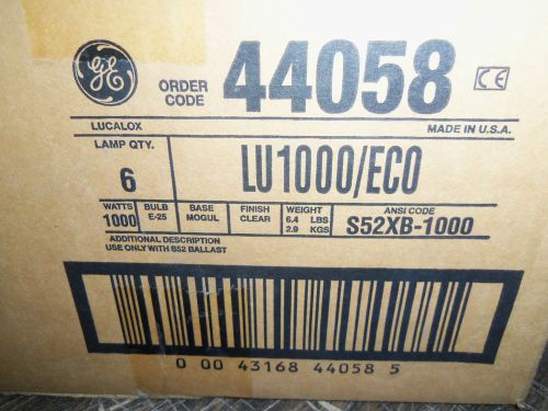 5-GE LUCALOX 1000 Watt High Pressure Sodium Lamp HPS Bulb NEW+ Made in USA ++HPS