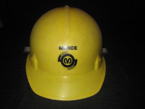 Vintage 1980&#039;s? yellow jackson hard hat stamped &#034;merce&#034; for sale