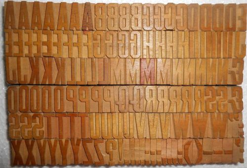 132 piece unique vintage letterpres wood wooden type printing block unused s1027 for sale