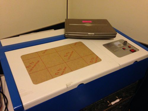 CO2 LASER ENGRAVING MACHINE WITH WINDOWS XP LAPTOP AND CORELDRAW