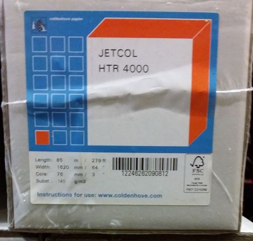 JETCOL HTR 4000 Dye Sublimation Transfer Paper NEW 64&#034; Roll 140g/m2 Free Ship!