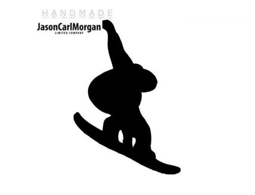 JCM® Iron On Applique Decal, Snowboarding Black