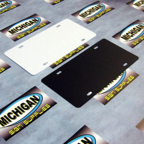 25 Pack of White .050 Plastic License Plate Blanks **Create Your Own Designs**