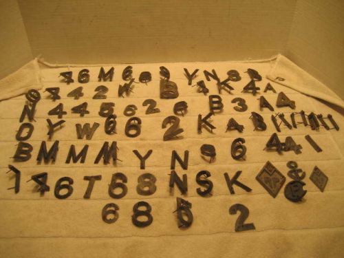 SIGN LETTERS &amp; NUMBERS - 76 PIECE LOT - MIXED SIZES 1 1/2&#034; TO 2 1/4&#034;
