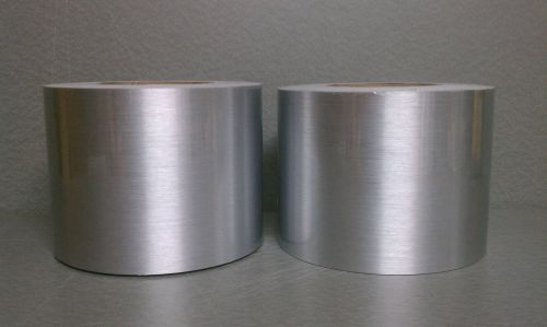 Lot Of Two Rolls 4.5&#034; X 50yd each Brushed Aluminum 300 Feet Total cutter plotter