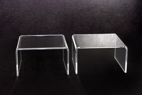24 clear acrylic riser stand shelf window counter display jewelry gifts showcase for sale