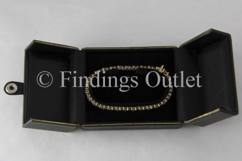 Snap-Tab Black Double Door Jewelry Watch Or Bangle Boxes - 1 Dozen