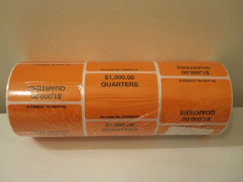 (Qty. 3)  Rolls MMF Coin Tote Bank Retail Shipping Labels 210030216 QUARTERS