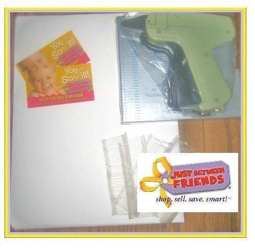 Just Between Friends Consignment Sale JBF Tagging Kit Gun, Needle, Barbs, Passes