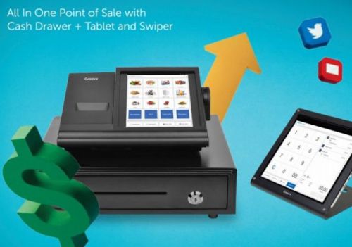 All-in-1 deluxe wifi/ip smart touch pos system w/ cash drawer &amp; printer + tablet for sale