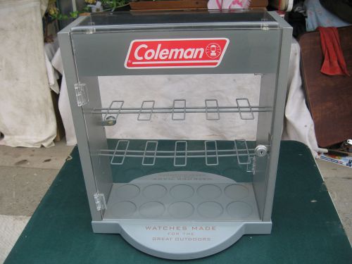 Coleman Lantern Watch Locking Spinning Show / Display Case With Keys