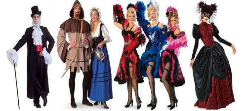 Theatrical theater costume inventory lot of 300+ professional costumes halloween for sale