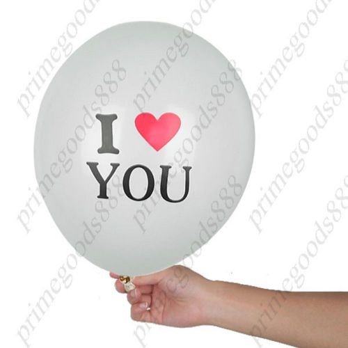 Red White Air Balloon Toy Assorted I LOVE YOU Heart Pattern Party Birthday Kids