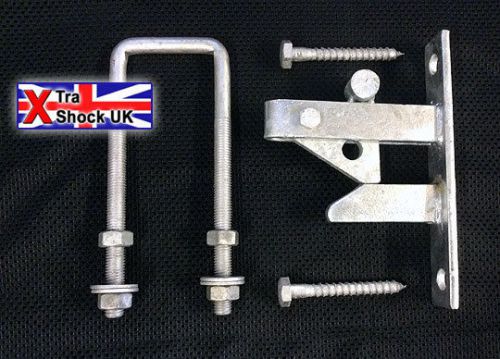 Slam lock with d loop and fixing screws  hot dipped galvanised for gates for sale