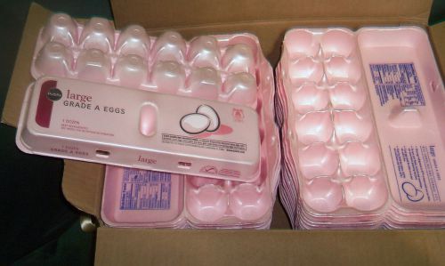 32 Styrofoam LARGE, ONE DOZEN Egg Cartons, all PINK PUBLIX