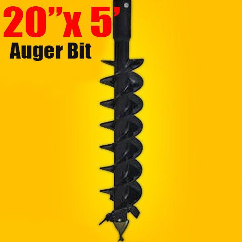 20&#034;x 5&#039; auger bit hdc 2&#034; hex, for difficult diggig conditions,made in usa for sale