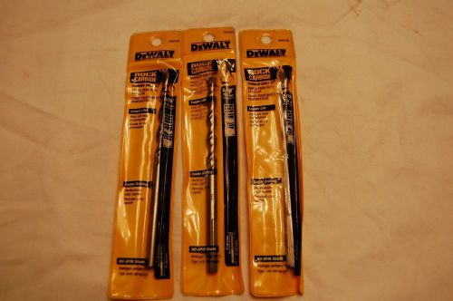 Three Dewalt 5/16&#034; Rock Carbide Hammer Drill Bits 5/16&#034;X6X4 DW5228