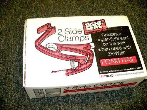 New 2 pack zipwall 2 side clamps - tight seal - free shipping ! for sale