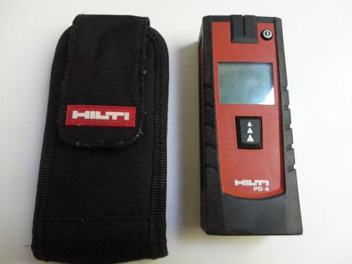 Good used HILTI PD4 LASER range meter PD 4 WITH  POUCH,FREE US SHIPPING