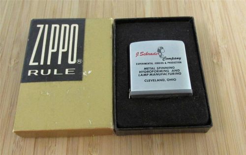 Zippo JSchrader Company Brushed Chrome Pocket Measuring Tape  ~ 1-G5536