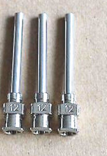 12 pcs 12Gauge Blunt stainless steel dispensing syringe needle tips 1&#034;