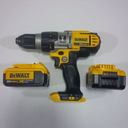 New Dewalt DCD985 20V Cordless Hammer Drill,2 DCB204 4.0 AH Batteries 20 Volt XR