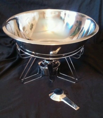 New LARGE 13&#034; Stainless Steel CHAFING WARMING DISH SET Bowl Stand BUFFET SERVICE