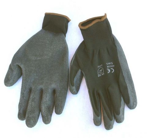 120 pair polyester work gloves black latex coating s,m,l,xl industrial warehouse for sale