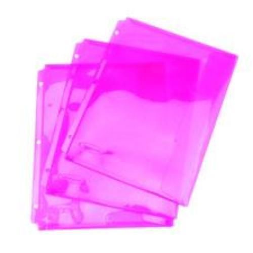 Acco Think Pink Tabbed Poly Envelopes 3 Count