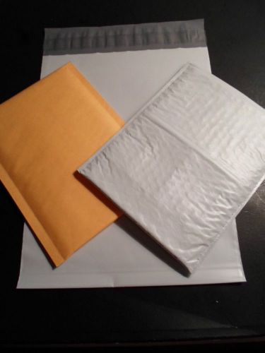 21~10x13  6.5x10 8.5x12 POLY BAGS + KRAFT BUBBLE MAILERS