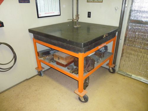 4&#039; x 4&#039; granite surface plate with stand &amp; height gage for sale