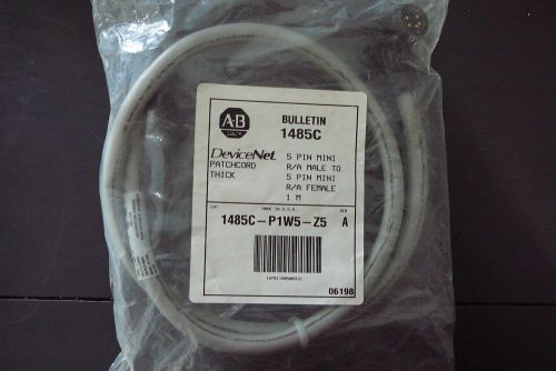 Allen-Bradley 1485C-P1W5-Z5 DeviceNet Patchcord Thick 5 Pin Male to 5 Pin Female