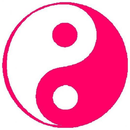 30 Custom Pink Yin Yang Personalized Address Labels