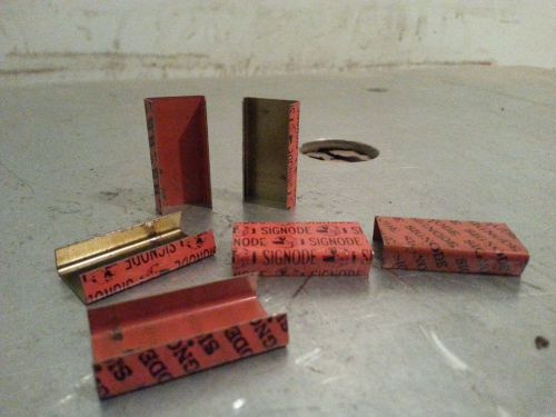 550 x 1/2&#034; banding clips 1 1/8&#034; seal semi open steel signode strapping strap 2lb for sale