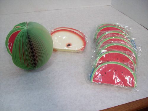 Set of 10 Fruit Memo Pads, Watermelon and Apple