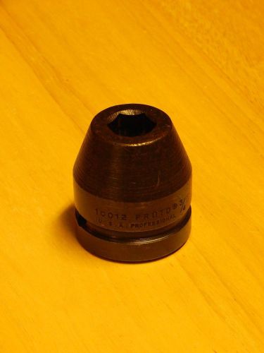 Stanley-Proto 10012 1 inch drive 3/4 inch 6 point standard impact socket new
