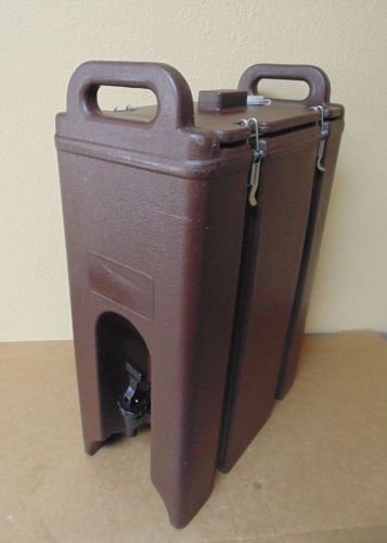 Insulated beverage dispenser cambro 500lcd 4.75 gallon brown tea coffee portable for sale