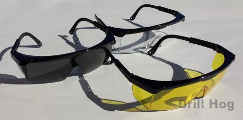 Yellow Safety Glasses Clear Tinted Goggles Eye Protection Smoke Shooters Lab