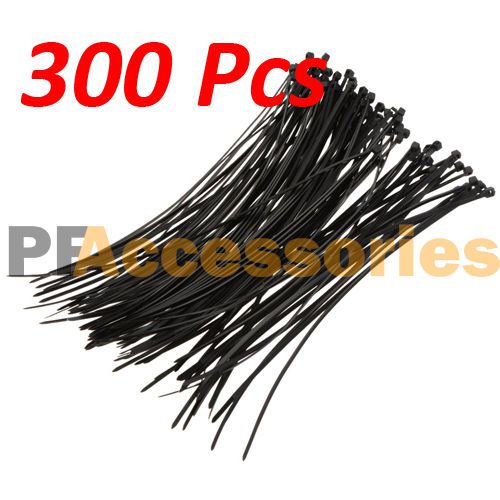 300 Pcs Black 14&#034; inch Heavy Duty UV Resistant Outdoor Cable Zip Ties 50 Lbs LOT